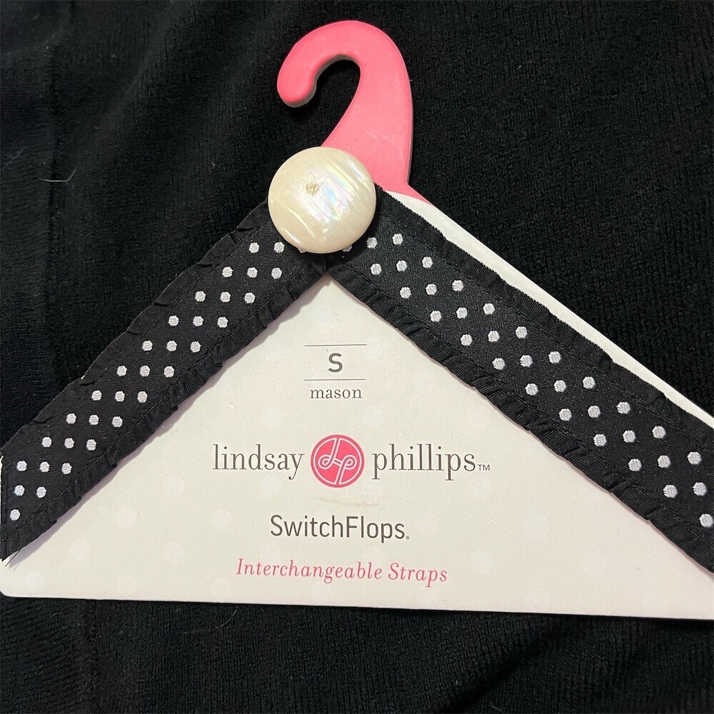 Lindsay Phillips SwitchFlops Womens Interchangeable Shoe Straps S Black​